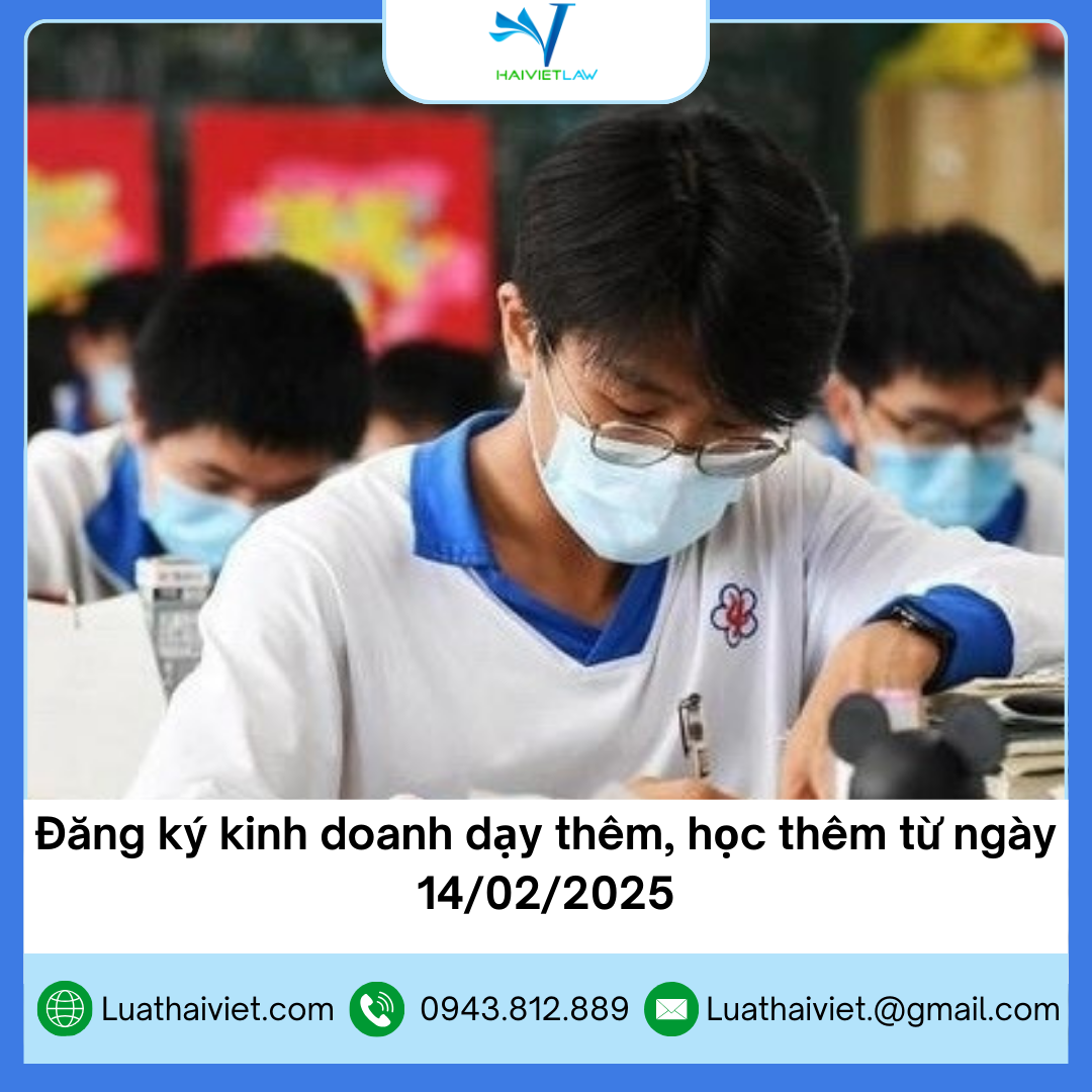 Đăng ký kinh doanh dạy thêm, học thêm từ ngày 14/02/2025