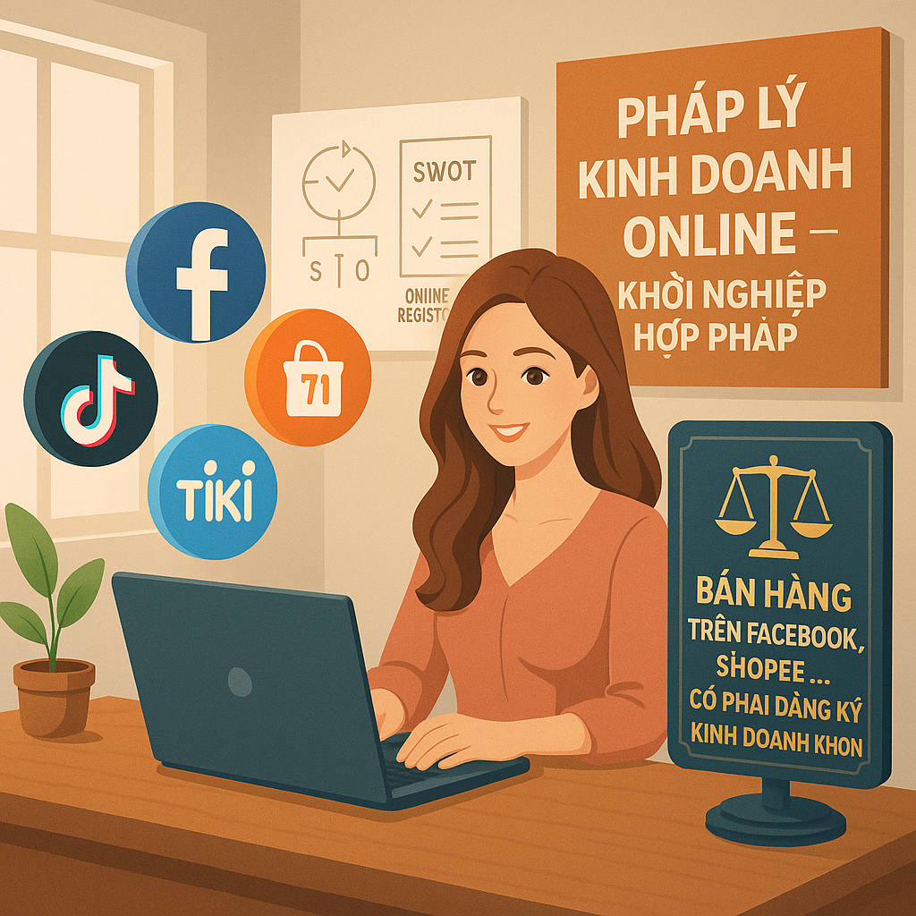 Bán hàng trên Facebook, Shopee... có phải đăng ký kinh doanh không?